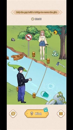 (Level 109) Brain Puzzle: Tricky Quest - Build Bridge Cross (IOS Gameplay)