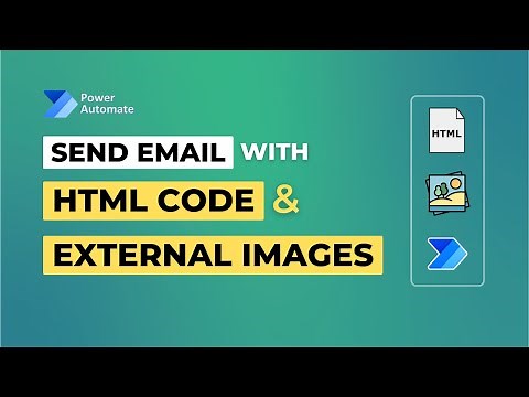 Power Automate Embed HTML Code & Images into Send Email Action