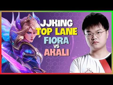 Rank 1 Fiora : JJking Shows CLEAN Mechanics Against Akali at Challenger Match