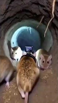 Field Mouse POV Underground Burrow Exploration | Micro Camera Wildlife Experiment #shorts