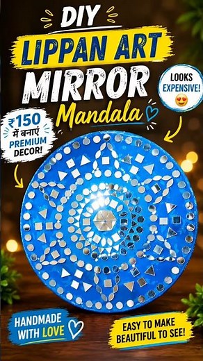 DIY Mirror Mandala Art 🌸✨ | Easy Home Decor #shorts