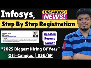 🔥Infosys Resume Format | Infosys Step BY Step Registration Process | Infosys MASS Hiring 2025