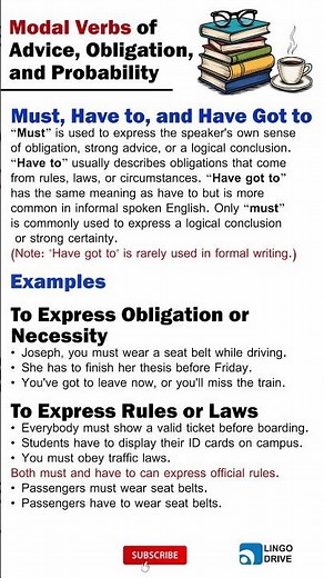 Modal Verbs of Advice, Obligation, and Probability | #modalverbs #englishlanguage