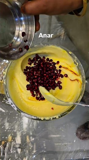 Easy Fruit Cream Recipe at Home 🍓🥭 | Summer Dessert #Shorts #fruitcream #dessertrecipe