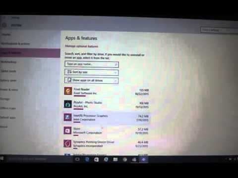 How to Find & Delete all apps in windows 10