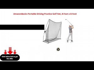 AmazonBasics Portable Driving Practice Golf Net, 8 Foot x 8 Foot