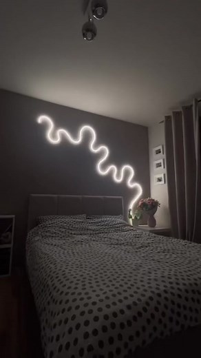 Want a subtle look like this , then our neon strip light is what you need , very very flexible and durable , you can draw any design you want with it . Available in single and multi color #fyp #viralvideo #viral #neonstrip #stripligh #ledlights #HomeDecor