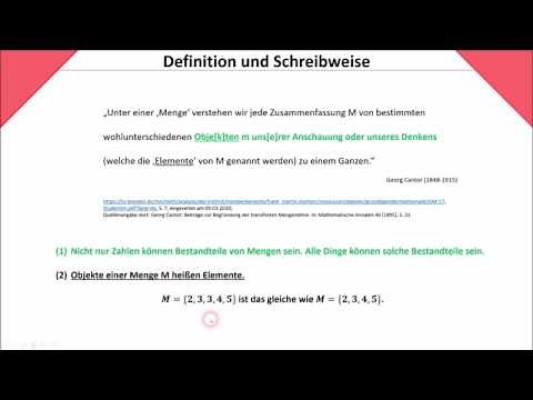 Mengenlehre: Definition und Schreibweise (Cantor | leere Menge) #1