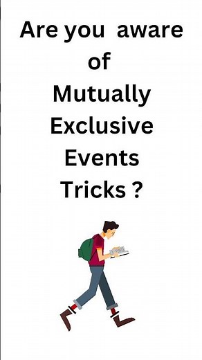 Mutually Exclusive Events |Probability #shortsmaths #mathematics