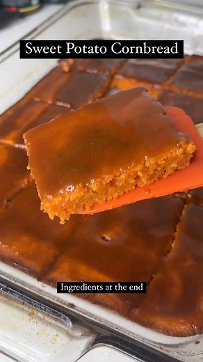 How to Make Sweet Potato Cornbread 🍯 I revised this recipe from last year and it was so moist, not too sweet, and melts in your mouth! Enjoy y’all 🫶🏼 | Candace Barclay
