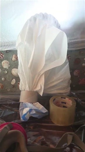 Short Bus | Custom SHELL Kitchen Backsplash #busconversion #diy #oceanvibes #shorts