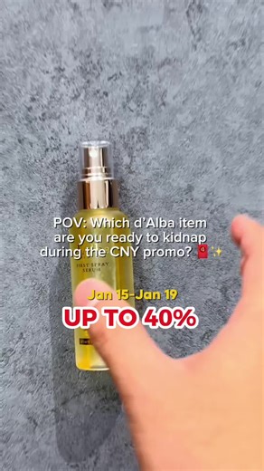 Yeay! It’s that time again! CNY PROMO IS HERE! 🧧❤️ Enjoy UP TO 40% Off Discounts! from 15 Jan - 19 Jan Don’t Miss Out! #dalba #SGdalba #GlowEssential #sprayserum #serum