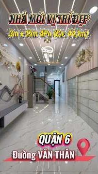 🔥QUẬN 6. NHÀ ĐẸP 2 TẦNG RẺ NHẤT KHU VỰC 3M x 15M 4PN CÁCH MẶT TIỀN 20M GẦN CHỢ BÌNH TIÊN#quocnhapho