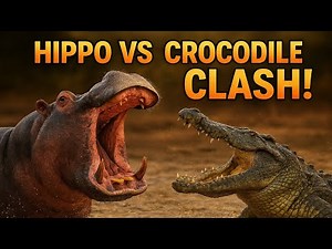 Hippo vs Crocodile 🦛🐊 | Epic River Battle for Survival in the Wild! #wildlife