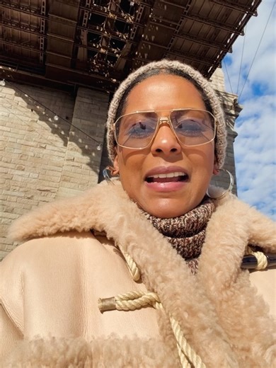 Tamron Hall on Instagram: "Winter goal part 1: ice rink hopping without falling! First up, the Brooklyn Bridge ice rink, wish me luck #brooklyn"