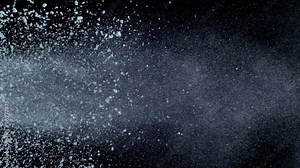 Flour explosion shooting with high speed camera.