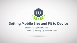 Setting Mobile Size and Fit to Device