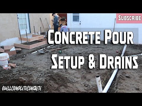 How to Setup & Form a Concrete Patio with Drains Part 2
