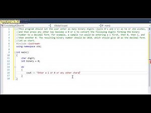C++ program: Converting Binary to Decimal