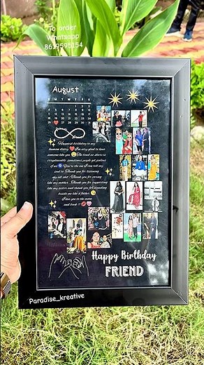 Calendar frame / photo frame / gift for best friend/ birthday gift ideas for friend/ diy frame