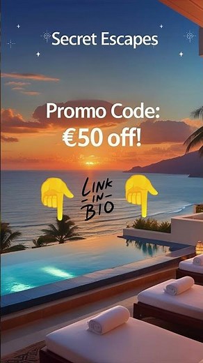 🎉 Get €50 OFF your first luxury hotel or holiday booking with Secret Escapes!