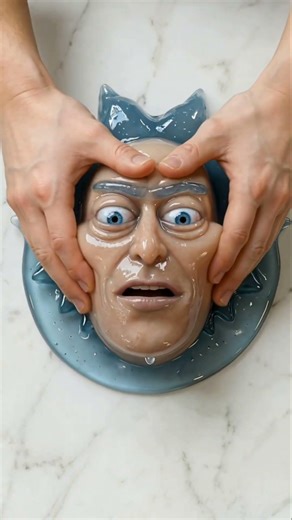 Rick Slime Face Transformation 🧪 Ultra Realistic Jelly Effect | Surreal AI Art 8K