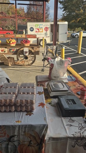 Come on out to the Monroe Farmers market. We got a big selection of Collards, Beets, Apples, to Butter, Hoop Cheese, Livermush , Country Ham The Suns out | Alexander Family Farms