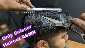 1.2M views · 15K reactions | Only Scissor Haircut | Big Eyes Barber Haircut And Neck Cracking | Scissor Fade Haircut | Home ASMR clinic | Facebook