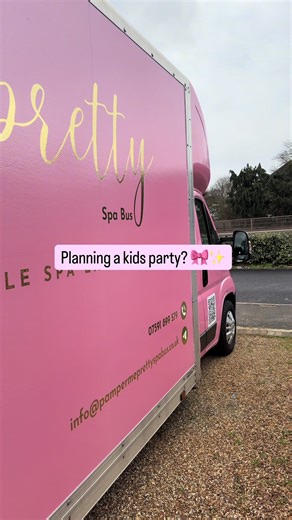 Planning a kids party? 🎀 We bring the pampering to YOU 🚌💅🏽 Glam, giggles & unforgettable spa vibes 💖 📅 Booking up to June 2026 ✨ Pamper Me Pretty Spa Bus ✨ #pamperparty #pamperbus #kidspartyideas #spabus #surrey