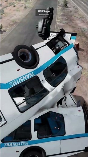 BeamNG Driver Car Crash: Ton of Steel Bus Test Destruction