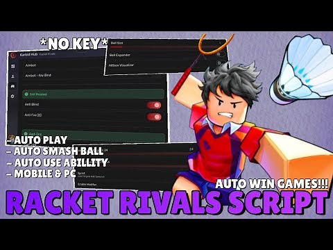 Racket Rivals Script *NO KEY* | Auto Farm Wins, Auto Play, Auto Dash, Auto Smash...
