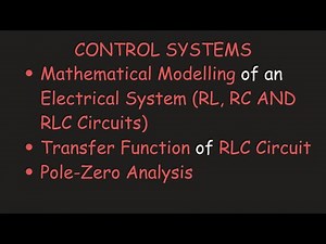 CONTROL SYSTEMS: Deriving ODEs & Transfer Functions for RC and RLC Circuits (Step by Step)