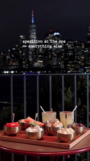 The ritual: soak in the pool, wrap up in a robe, sip an aperitivo.