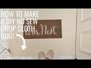 TUTORIAL: How to make a Drop Cloth Rug | Rug from a Drop Cloth | Drop Cloth DIY | Farmhouse DIY