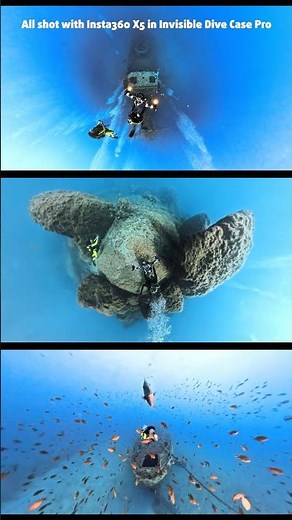 Insta360 x5 & Invisible Dive Case Pro Example Footage #insta360 #insta360underwater #insta360x5