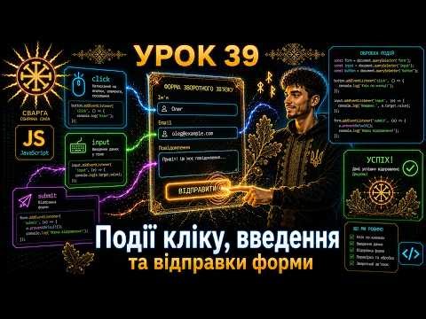 🎯 Урок 39: Події кліку, введення, відправки форми