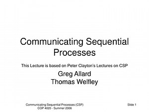 Communicating Sequential Processes - SlideServe