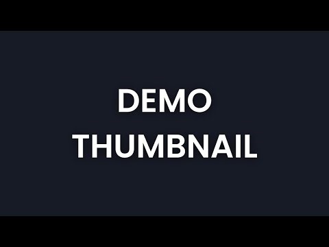 DEMO VIDEO 1