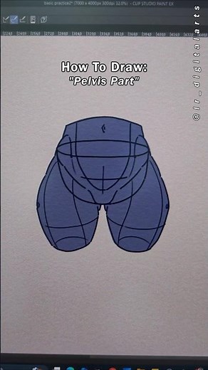 How to Draw Pelvis Anatomy!! ✨ #digitalart #shorts #drawing #art #digitaldrawing