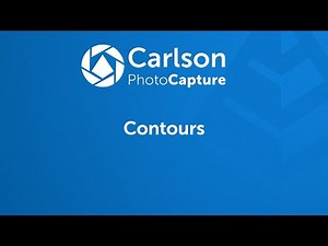 Carlson PhotoCapture Tutorials Video 13: Contours
