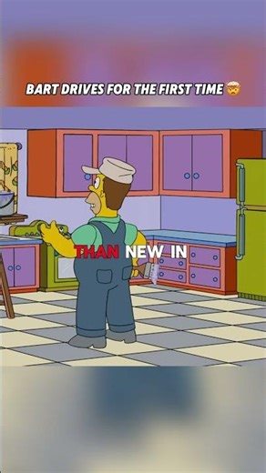 Bart drives for the first time #simpsons