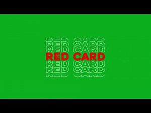 Red Card Text Graphic Green Screen Overlay Motion Graphics 4K 30fps Copyright Free