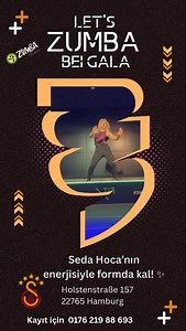 Galatasaray Hamburg’da Seda Hoca ile Zumba! 💃🔥 Profesyonel Zumba hocası Seda Hoca eşliğinde güçlü bir kardiyo ve sınırsız eğlence sizi bekliyor. Latin ritimlerinden salsa, reggaeton, afrobeat, hip hop; Türk kültürüne ait ritimlerden Roman, oryantal ve popüler müziklere kadar her tür dans ve spor ritmini bir arada yaşayacaksınız. Kilo verin, yağ yakın, stres atın ve formda kalın. Katılıma göre deneme derslere geçilecektir. ✨ Sadece kadınlara özel ✨ iletişim: 49 176 21988693 Zumba mit Seda Hoca 