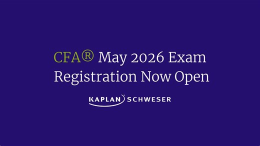 Registration for the May 2026 CFA exams is now available! Kaplan Schweser expert Jim Maher guides you through what you need to know and shares a sample study guide for those taking the exam in May. #CFA #CFAExam #Finance | Kaplan Schweser | Facebook