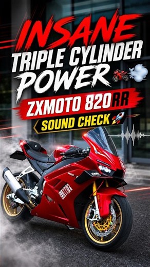 Insane Triple Cylinder Power 🏍️💨 ZXMOTO 820RR Sound Check 🚀