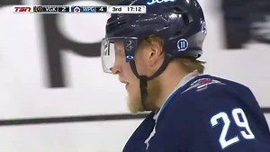 Patrik Laine, bar-down (with a little help). Plenty of highlights coming out of Winnipeg tonight: http://atnhl.com/2j98oO1 | NHL