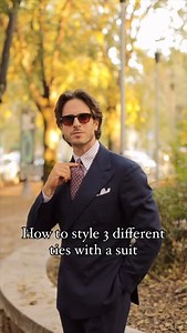 How to style 3 different ties with a suit 👔 Which one do you prefer? #italian #style #tie | Marco Taddei