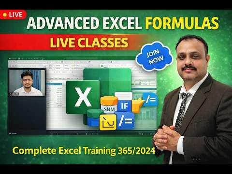 LIVE CLASS - Advanced Excel Formulas Classes in Hindi with Sujeet Sir