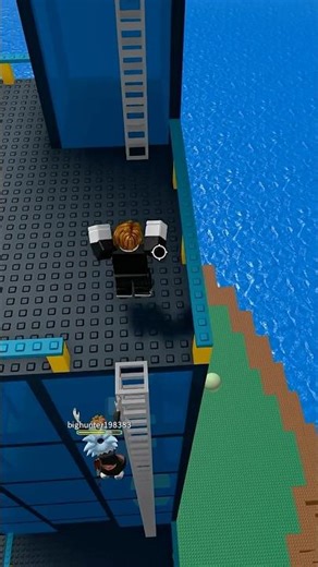 Ladder Shove Troll!🪜💀#roblox #troll #funnny #shorts #short #shortvideo