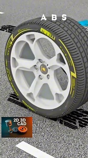 ABS vs Non-ABS Braking | How ABS Works Explained With Animation #solidworks #3dmodeling #3dcad